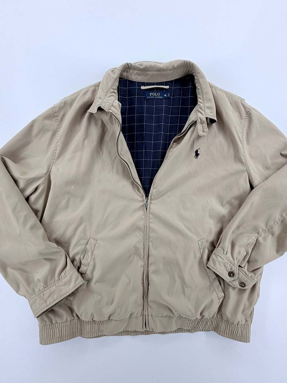 Polo Ralph Lauren Harrington Beige Full Zip Jacket Size XL